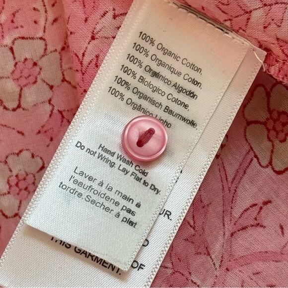 India Collection by Emerson Fry Crocus Bardot Pink Floral Balloon Sleeve Top S - Picture 13 of 13